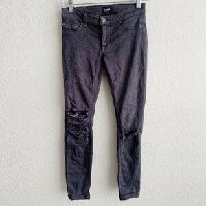 Hudson Krista Ankle Super Skinny Jean Black Raw He